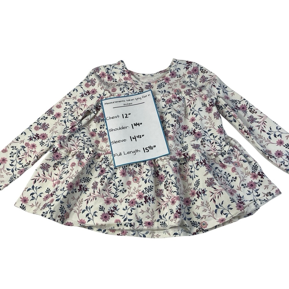 IIsaac Mizrahi New York Floral 3-Tiered Long-Sleeve Top 3T Toddler Girls - Picture 3 of 8
